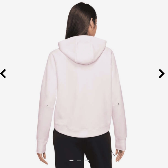 NIKE Size Small Windrunner Tech fleece full zip pale muted pink hoodie - Picture 3 of 11